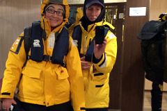 05B Charlotte And Jerome Ready To Disembark For Our The First Time On Aitcho Barrientos Island In South Shetland Islands Quark Expeditions Antarctica Cruise Ship